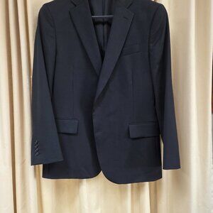 Stafford Black Classic Fit Travel Stretch Wool Blend Size 44S Suit Coat